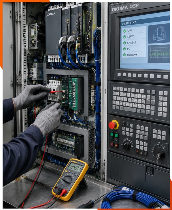 Ремонт систем ЧПУ Okuma OSP в Сасове